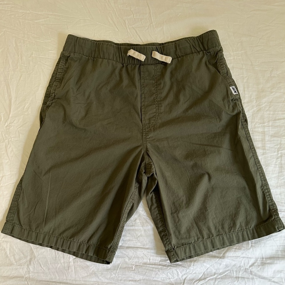 H&M Olive Kids Shorts with Drawstring, Size 16/18